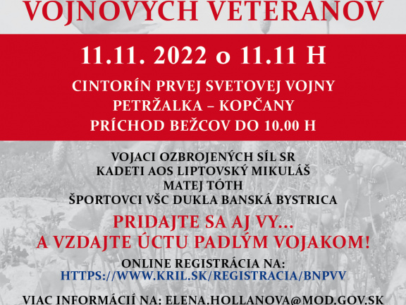 Beh na počesť vojnových veteránov - plagát
