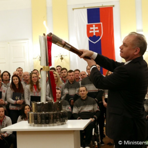 Slovenskí športovci zložili do rúk prezidenta SR olympijský sľub